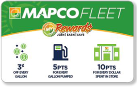 MAPCO Fleet Rewards card